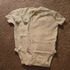 Carter's Cream Baby Bodysuit Set